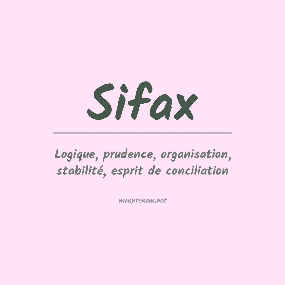 Signification du prénom Sifax