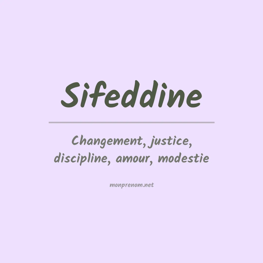 Prénom Sifeddine
