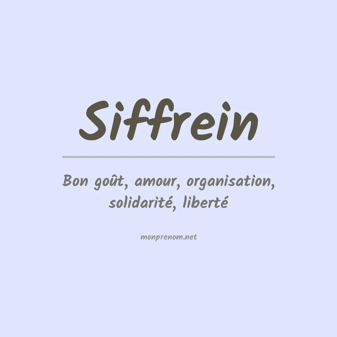 Signification du prénom Siffrein