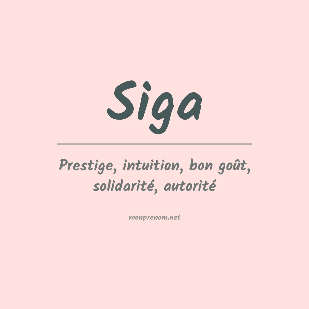Signification du prénom Siga