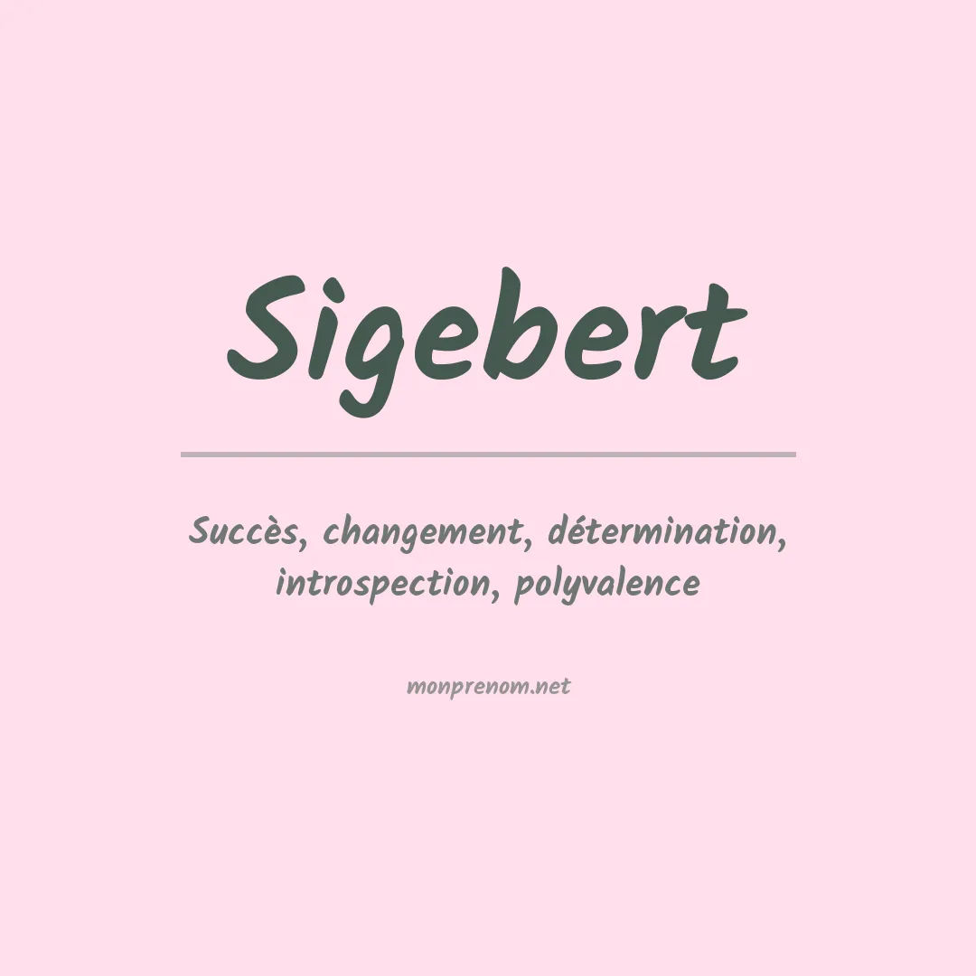 Signification du prénom Sigebert