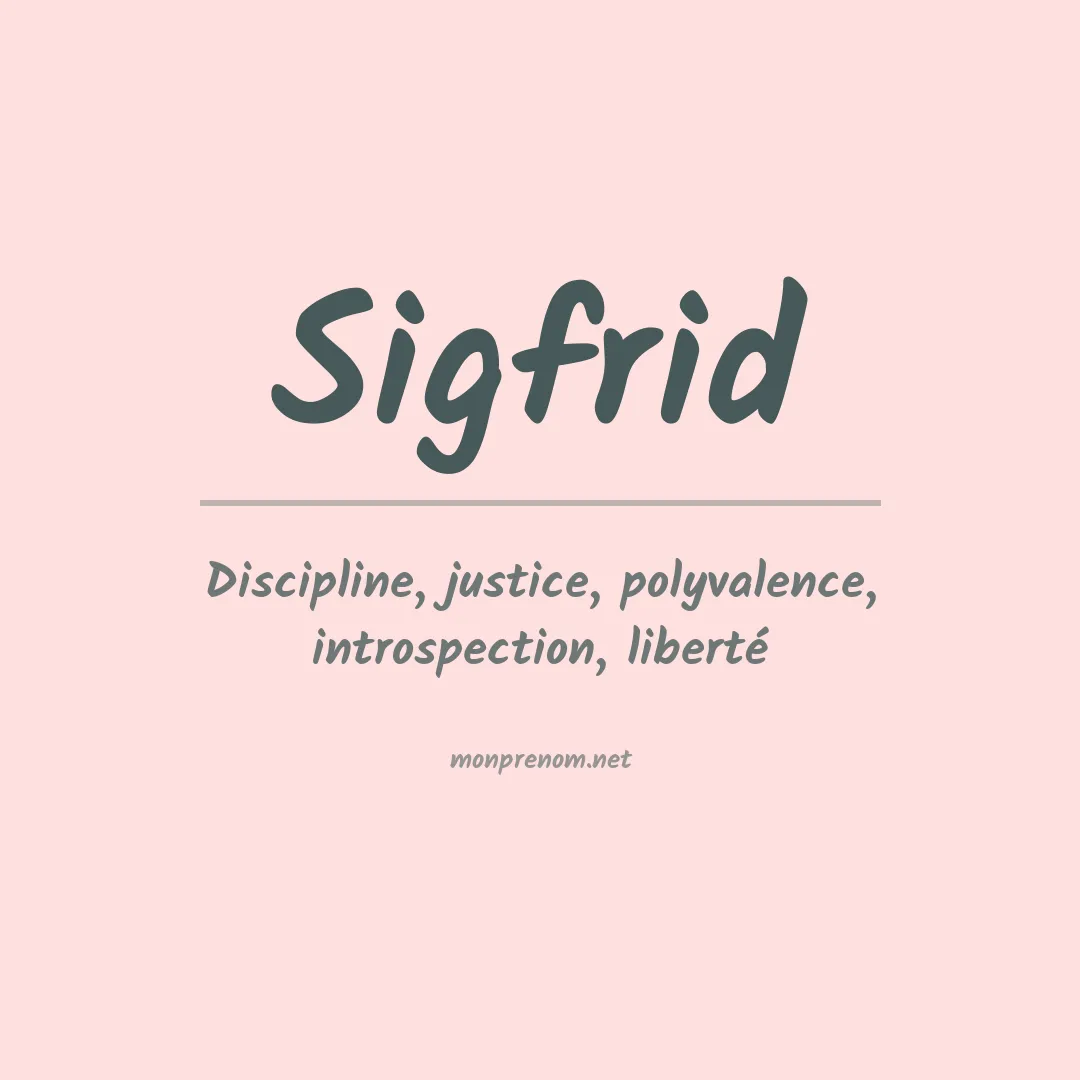 Prénom Sigfrid