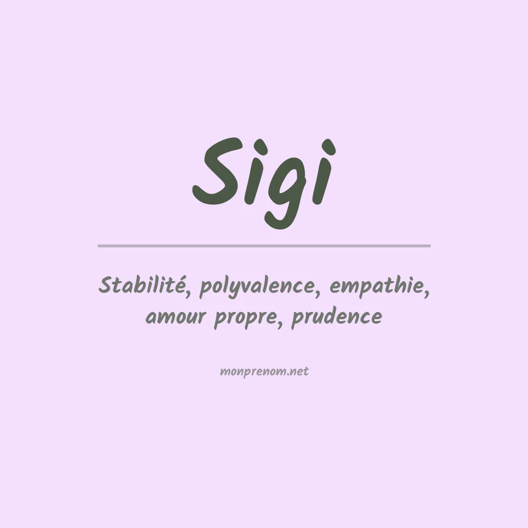 Signification du prénom Sigi
