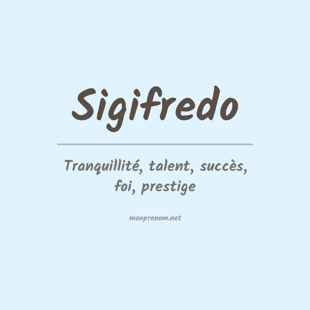 Prénom Sigifredo