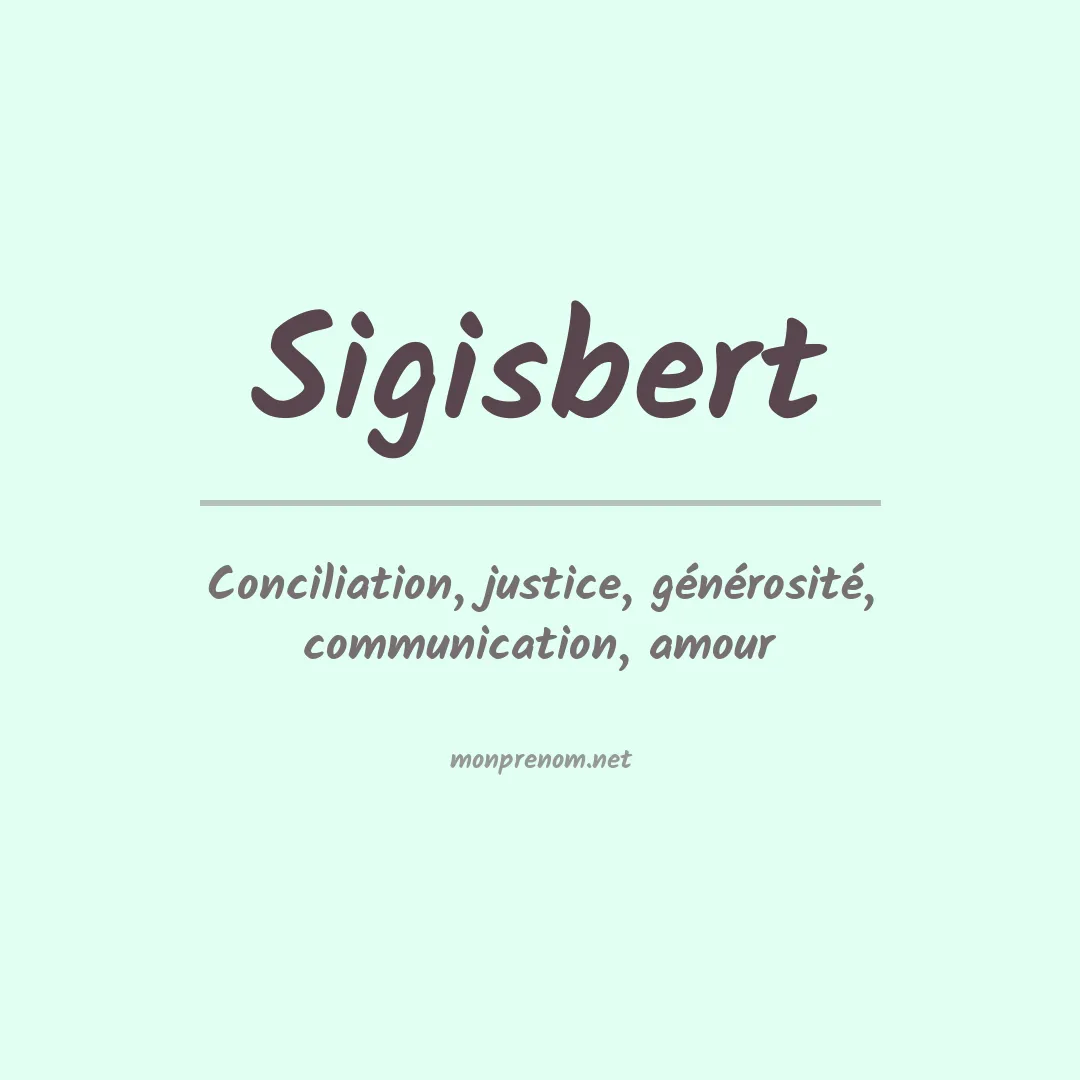 Signification du prénom Sigisbert