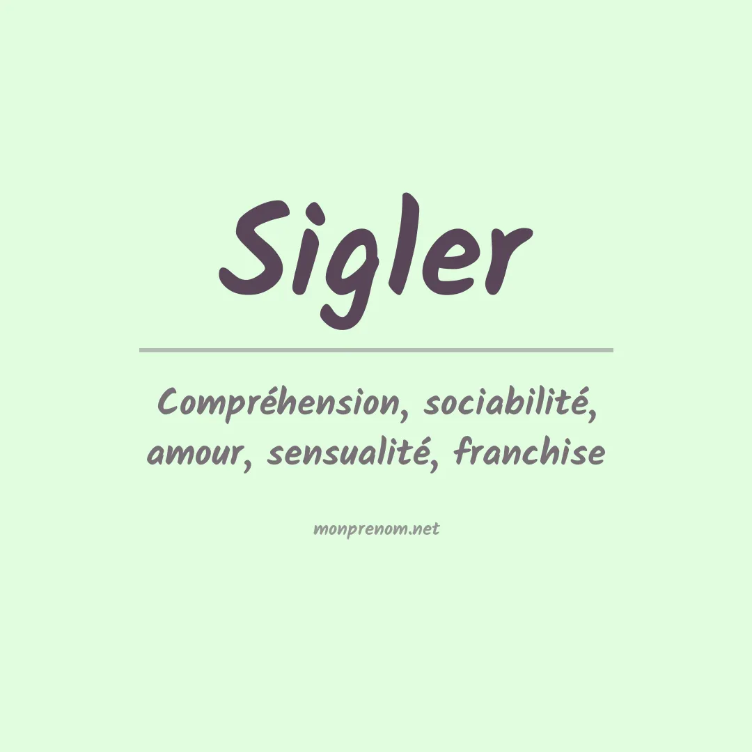 Prénom Sigler