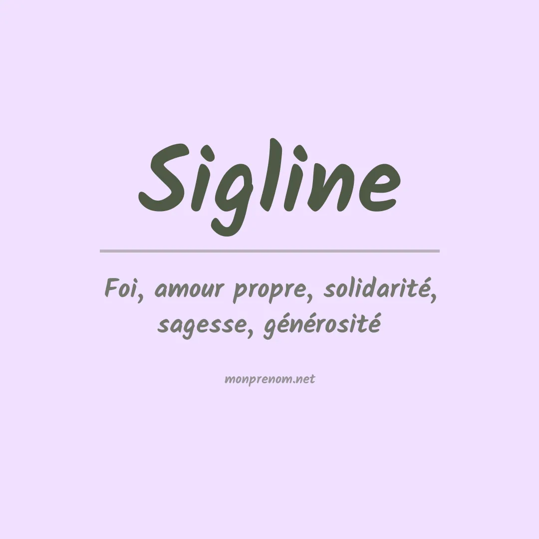 Signification du prénom Sigline