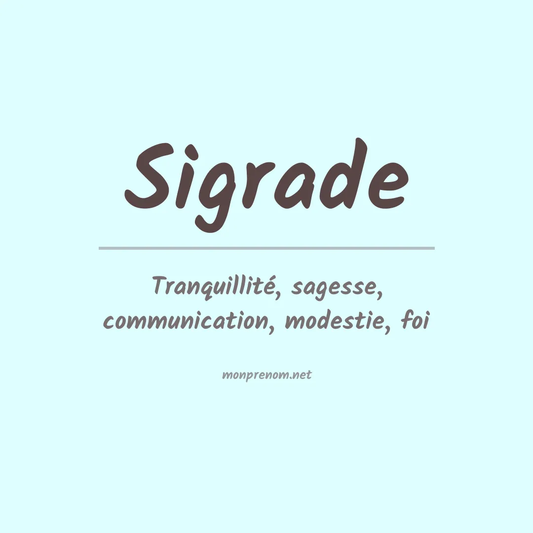Signification du prénom Sigrade