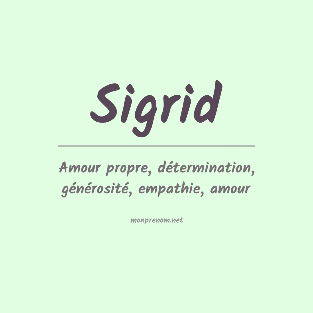 Signification du prénom Sigrid