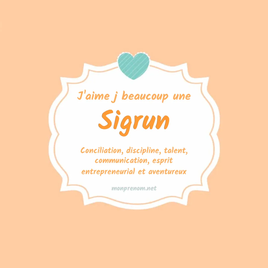 J'aime beaucoup Sigrun