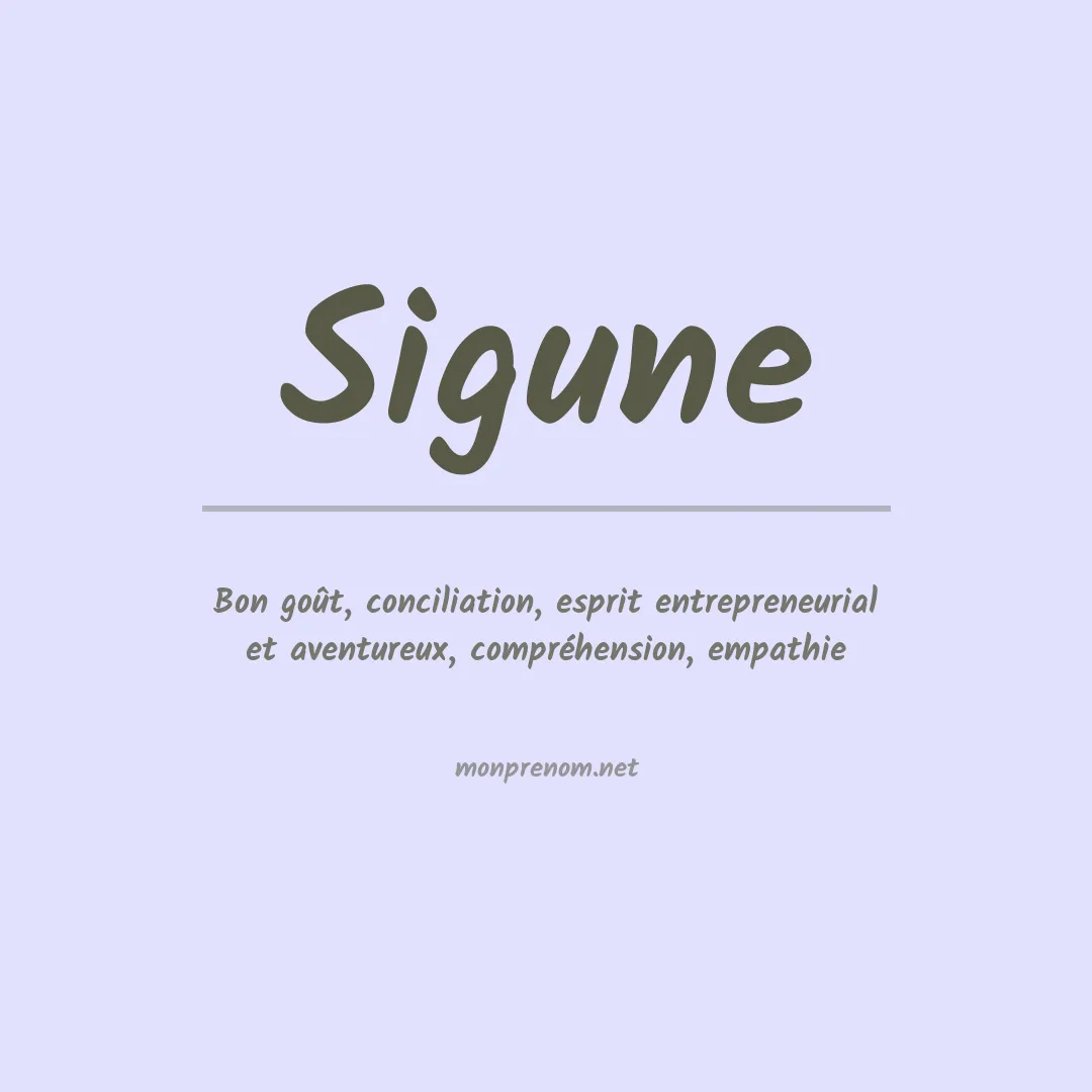 Signification du prénom Sigune