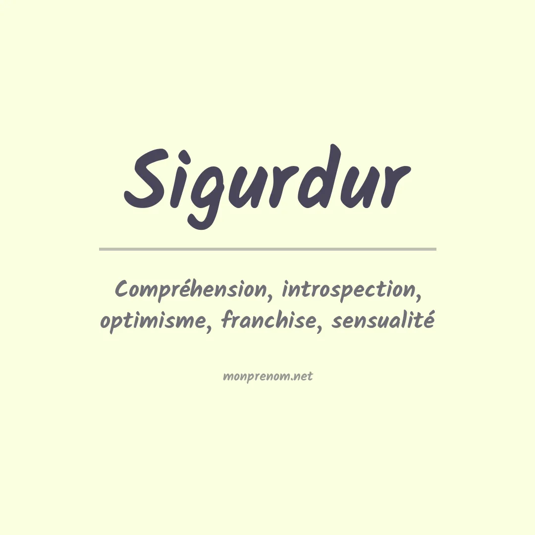 Signification du prénom Sigurdur