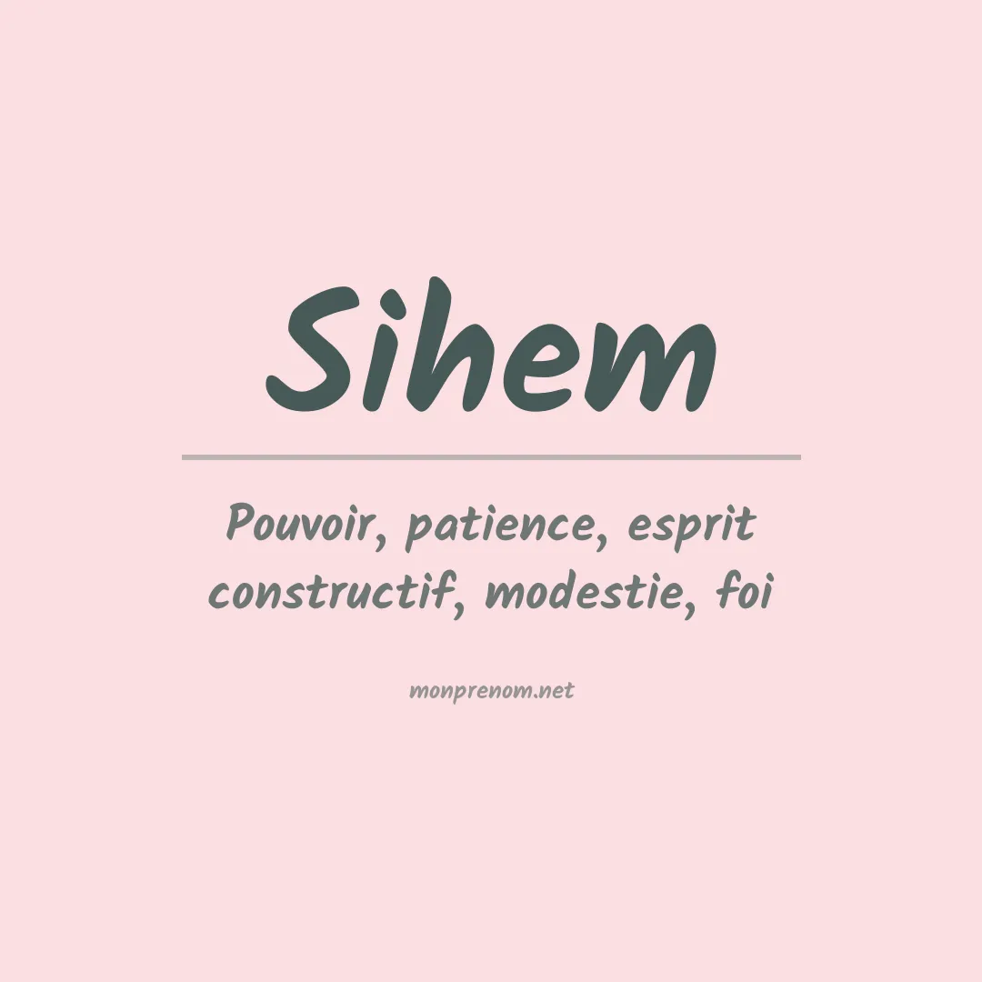 Prénom Sihem