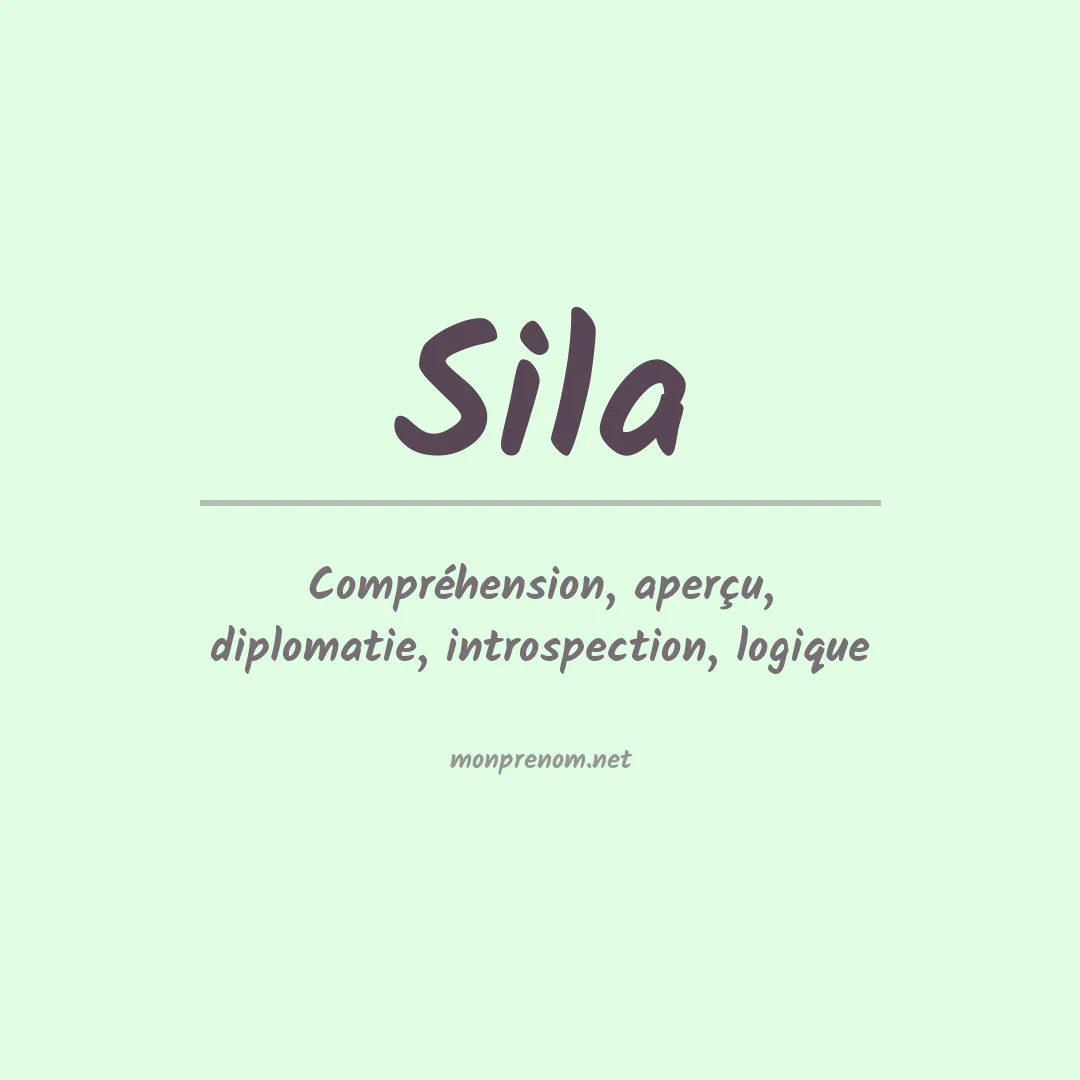 Signification du prénom Sila