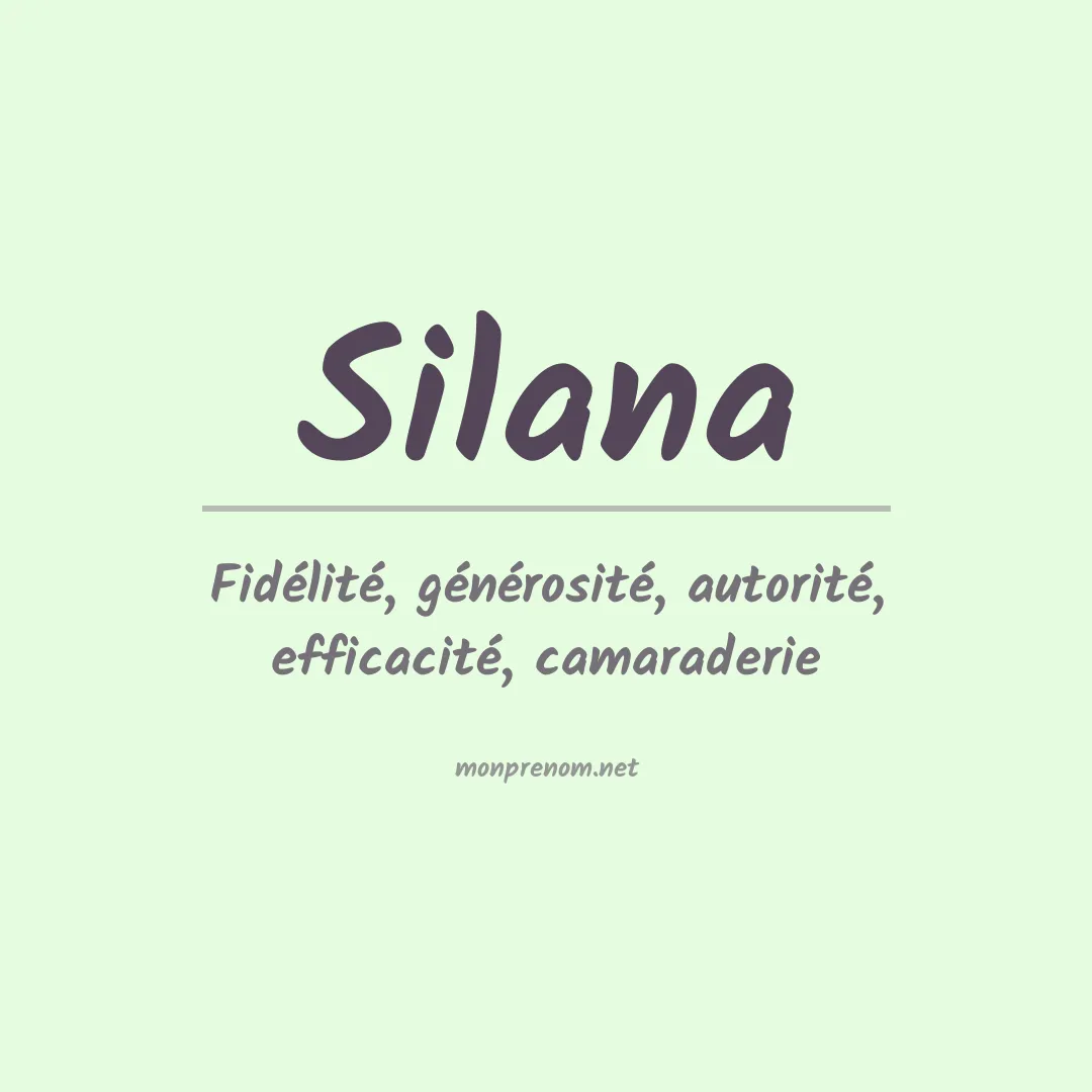 Prénom Silana