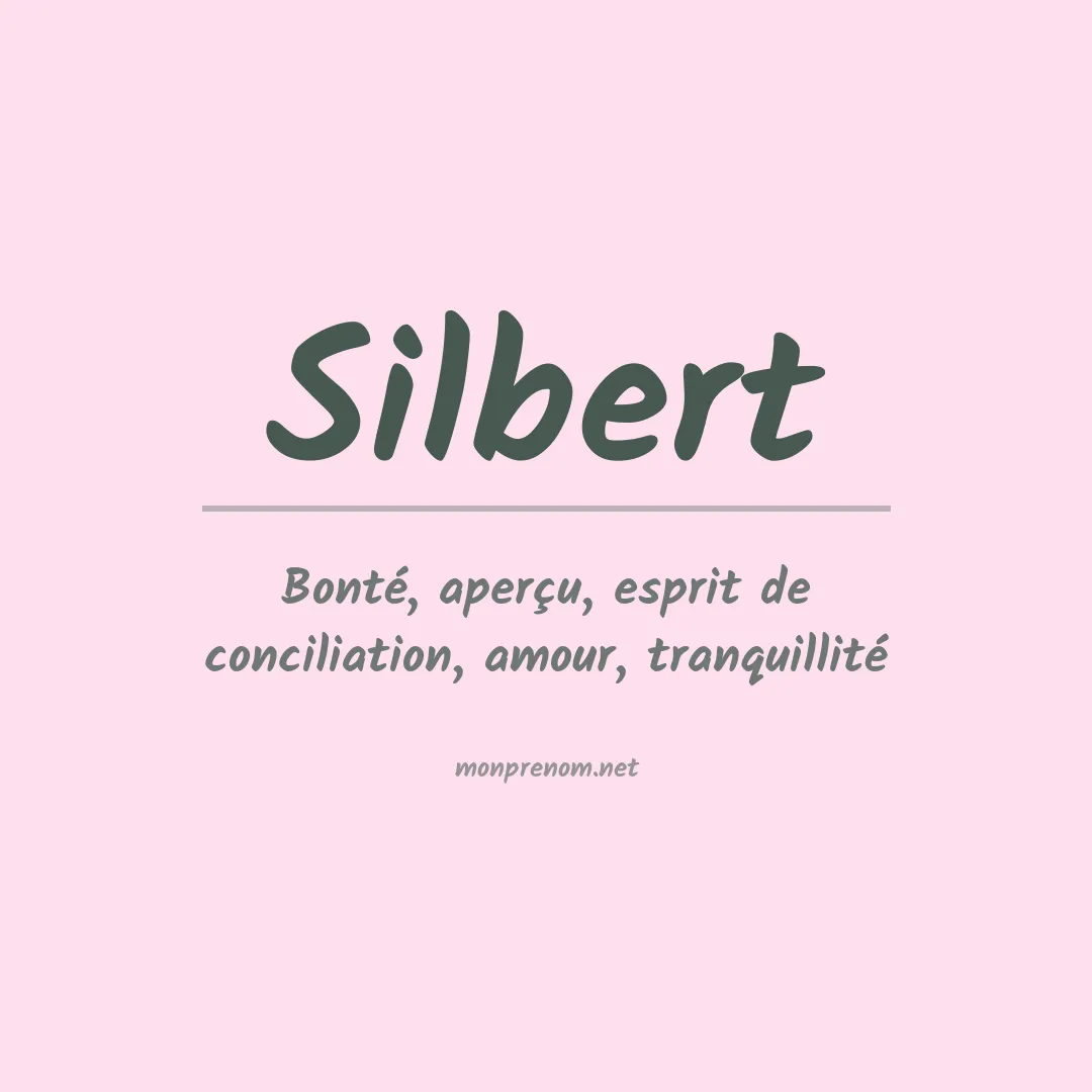 Prénom Silbert