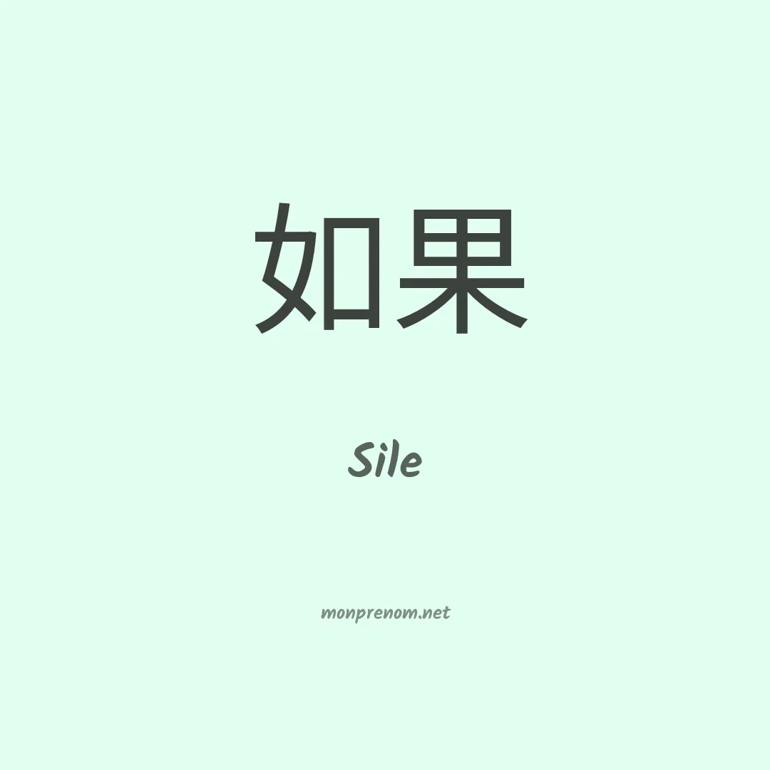 Sile en chinois