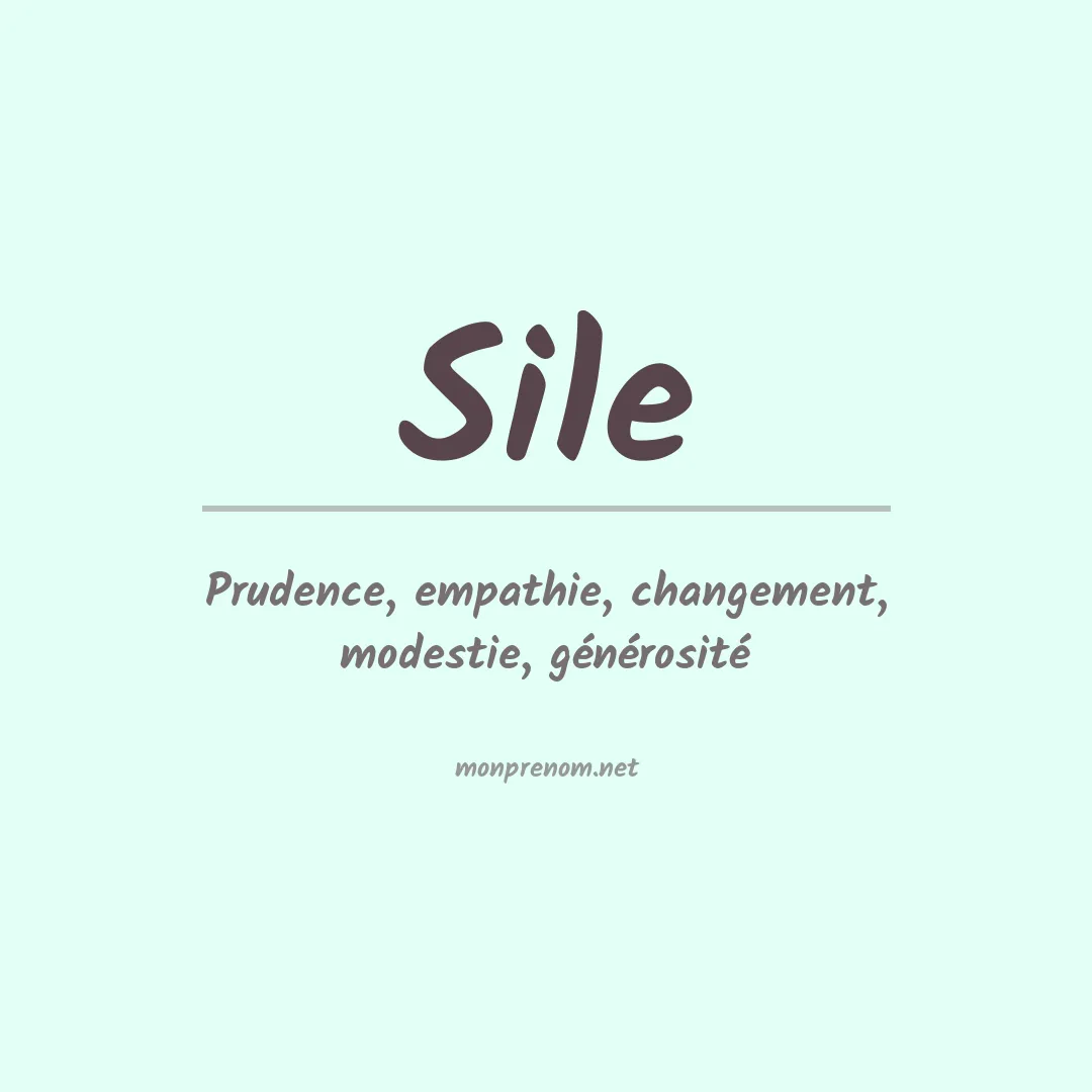 Prénom Sile