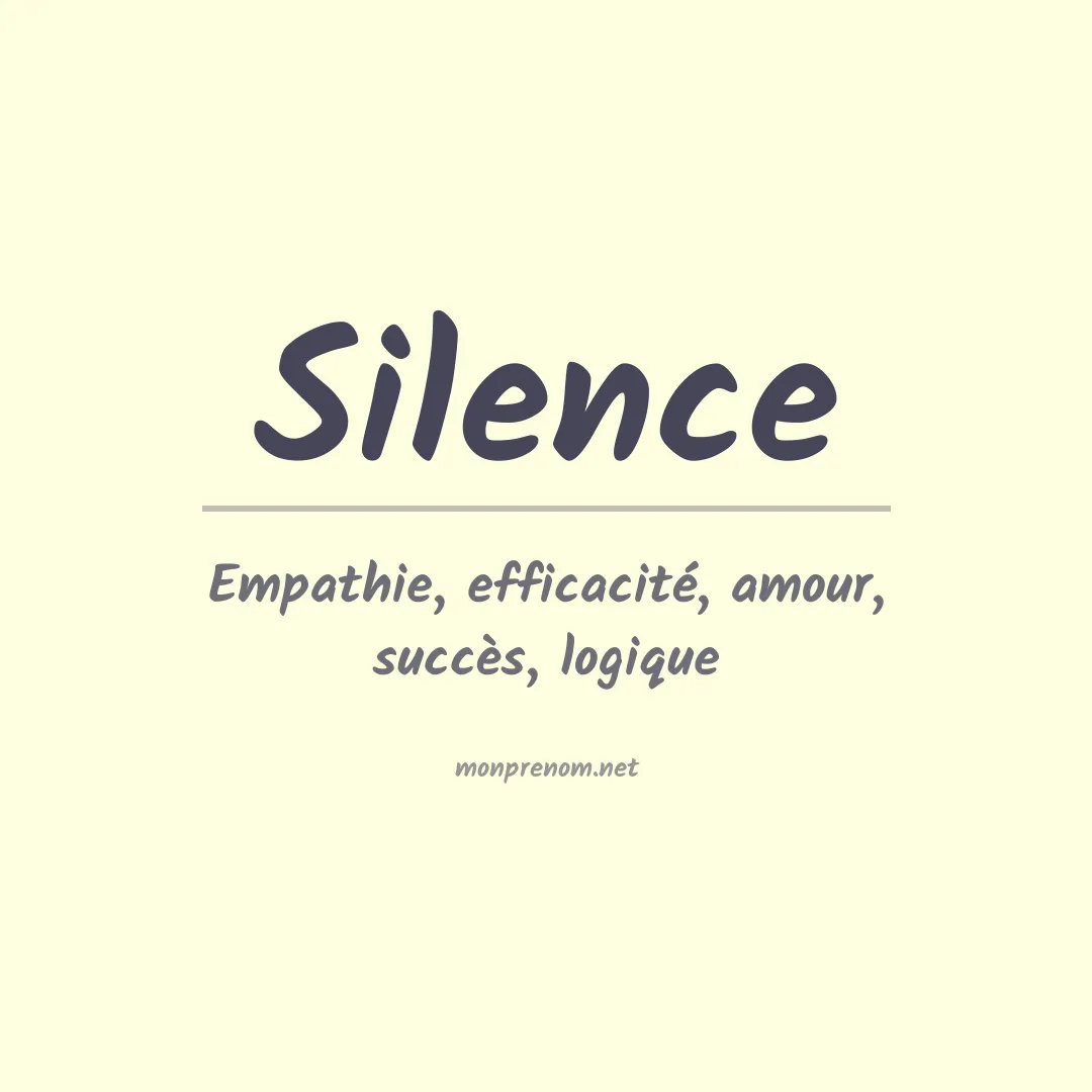 Prénom Silence