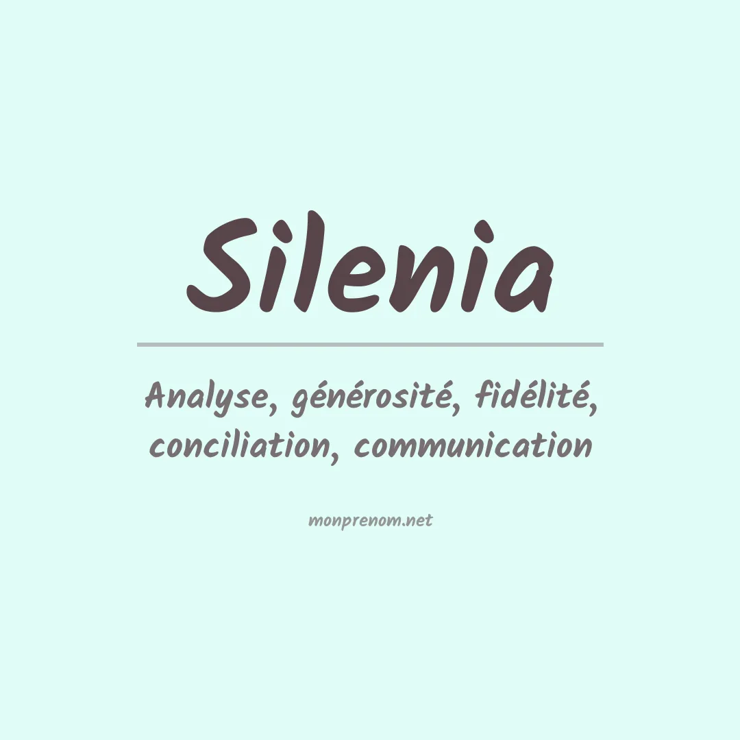 Signification du prénom Silenia