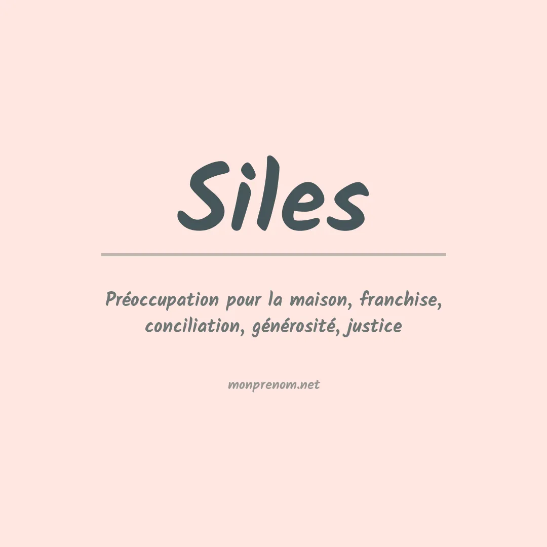 Prénom Siles