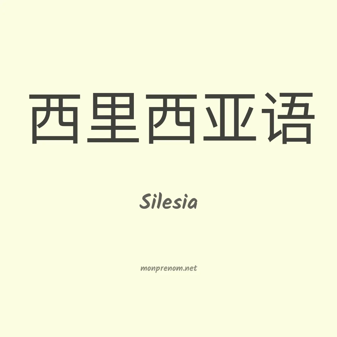 Silesia en chinois