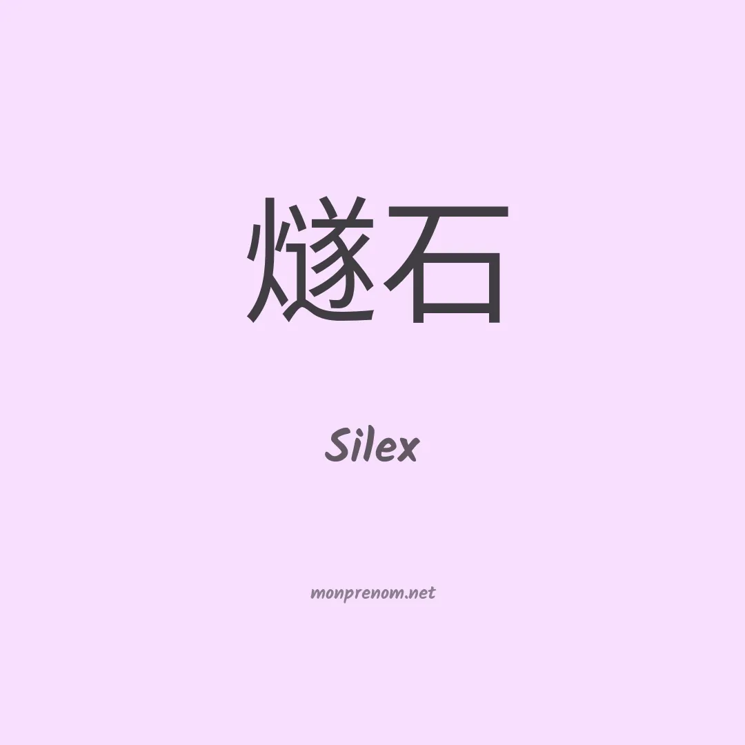 Silex en chinois