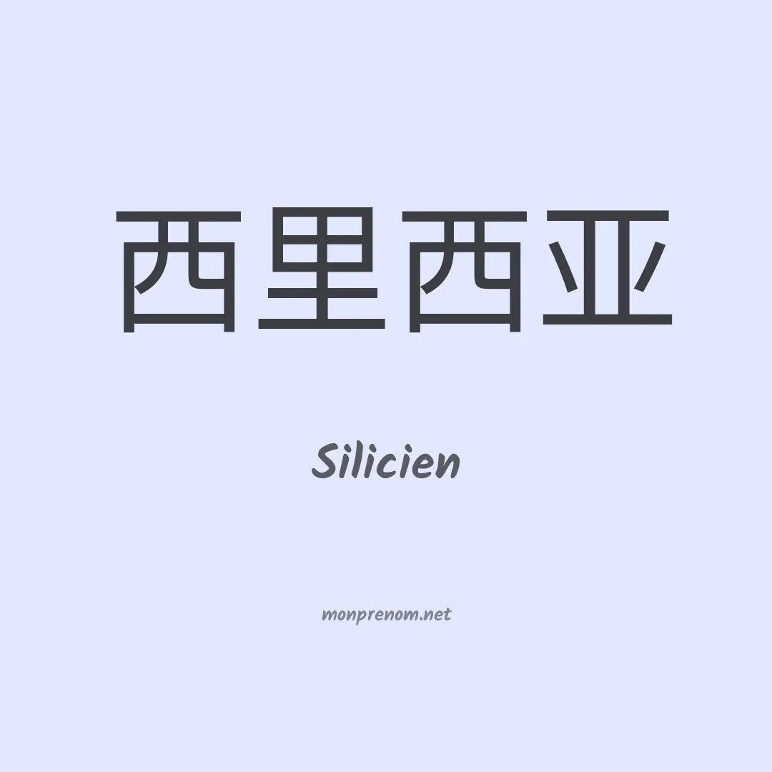 Silicien en chinois