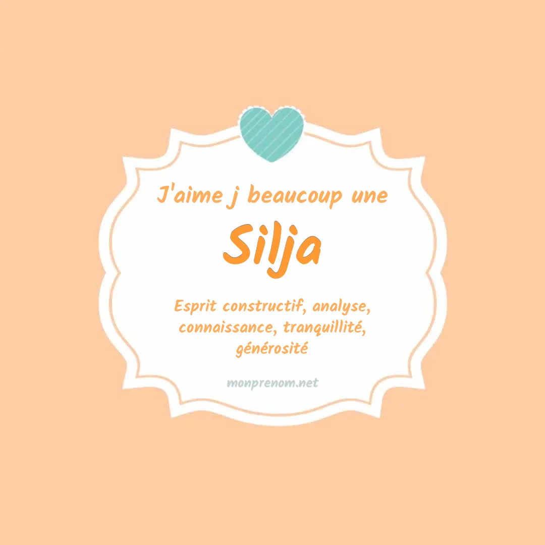 J'aime beaucoup Silja