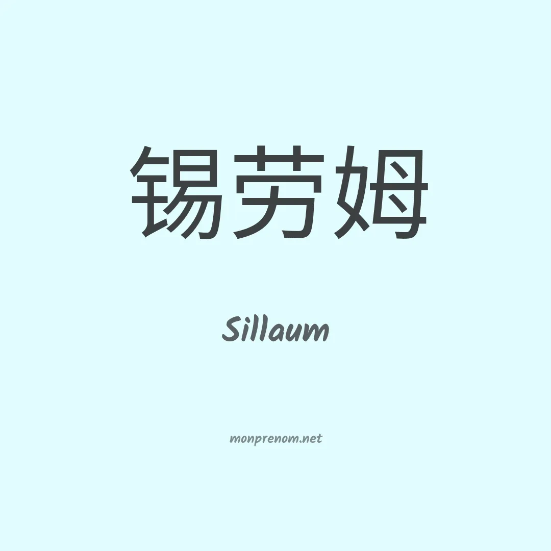 Sillaum en chinois