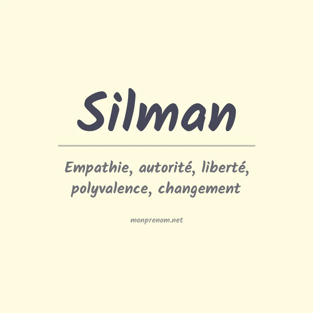 Prénom Silman