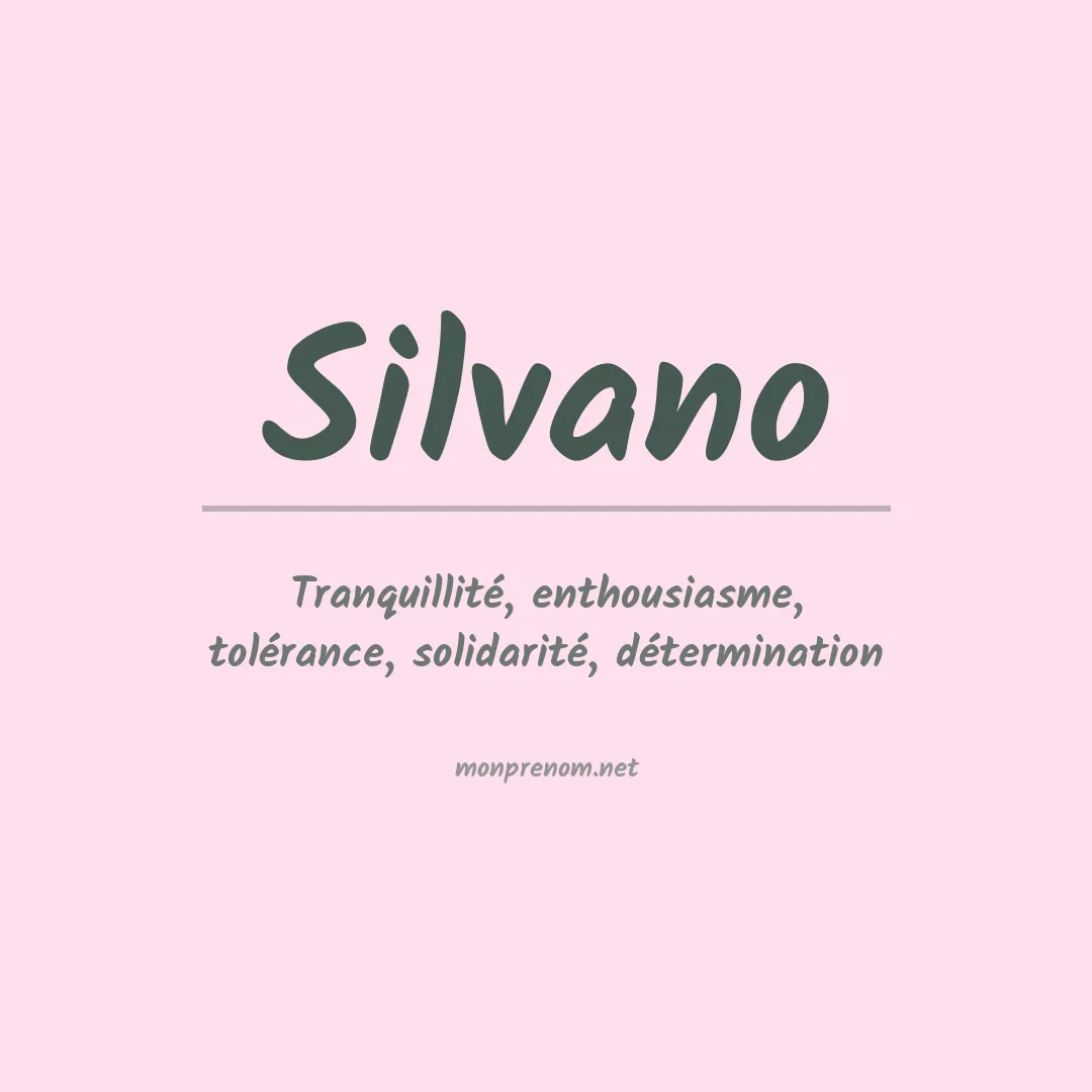 Prénom Silvano