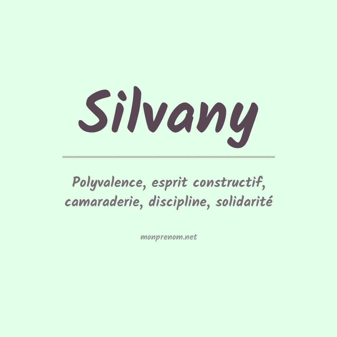 Prénom Silvany