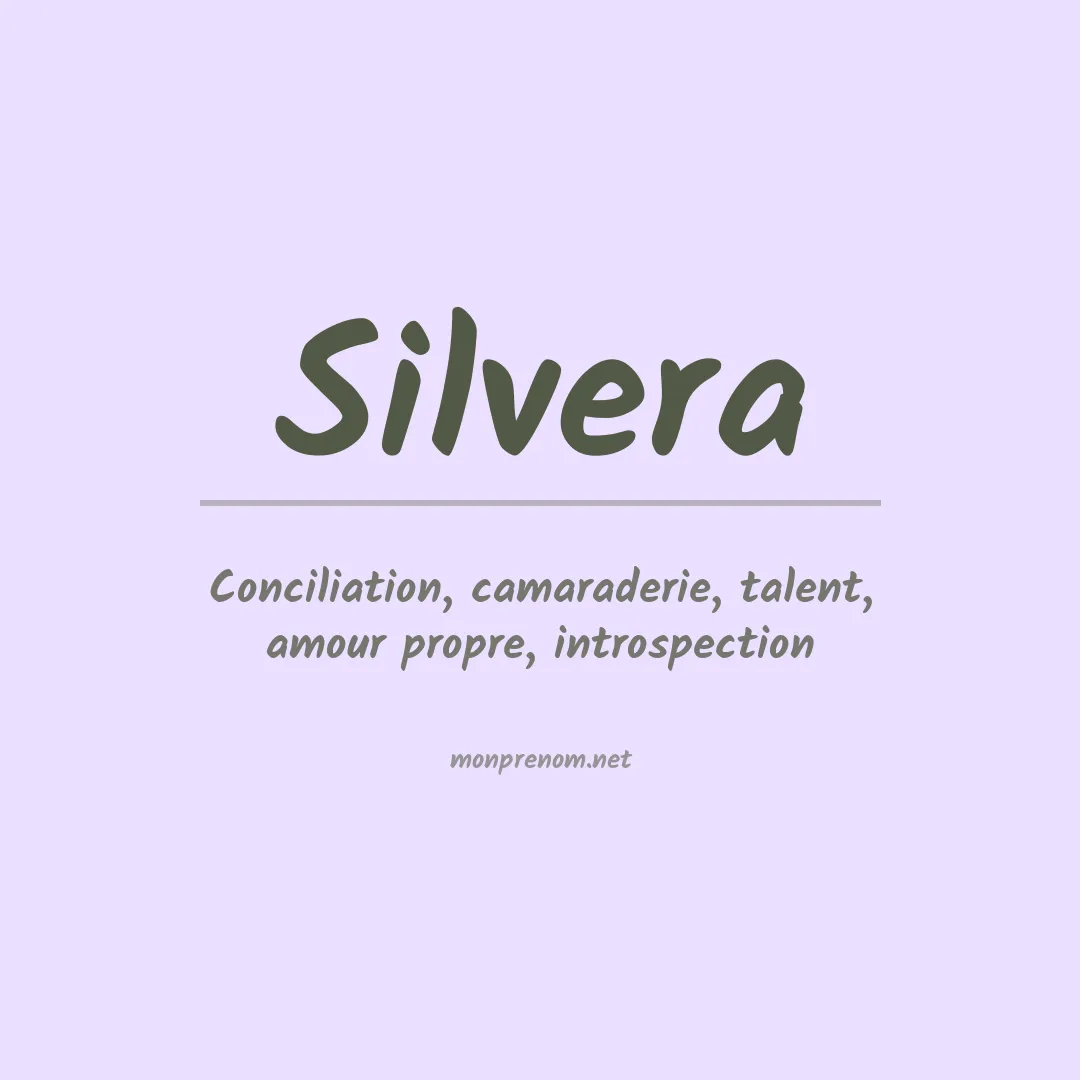 Prénom Silvera