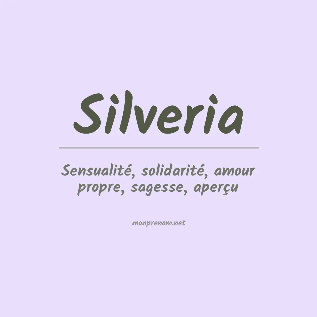 Prénom Silveria