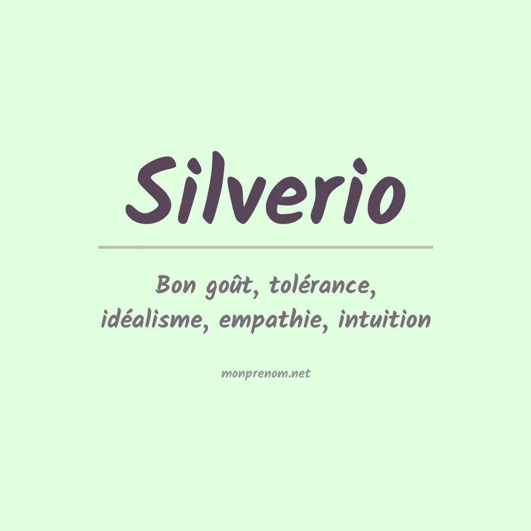 Prénom Silverio