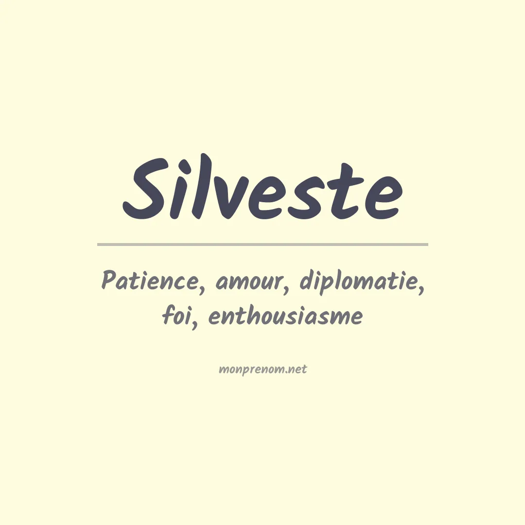 Prénom Silveste