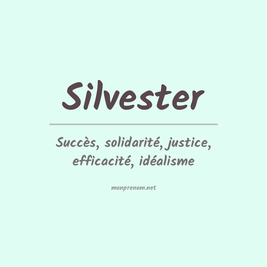 Prénom Silvester