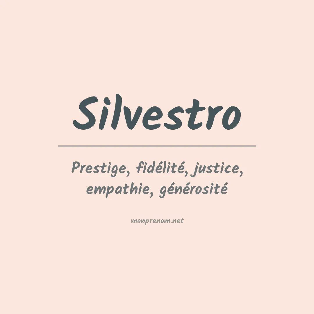 Prénom Silvestro