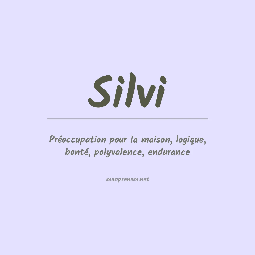 Prénom Silvi