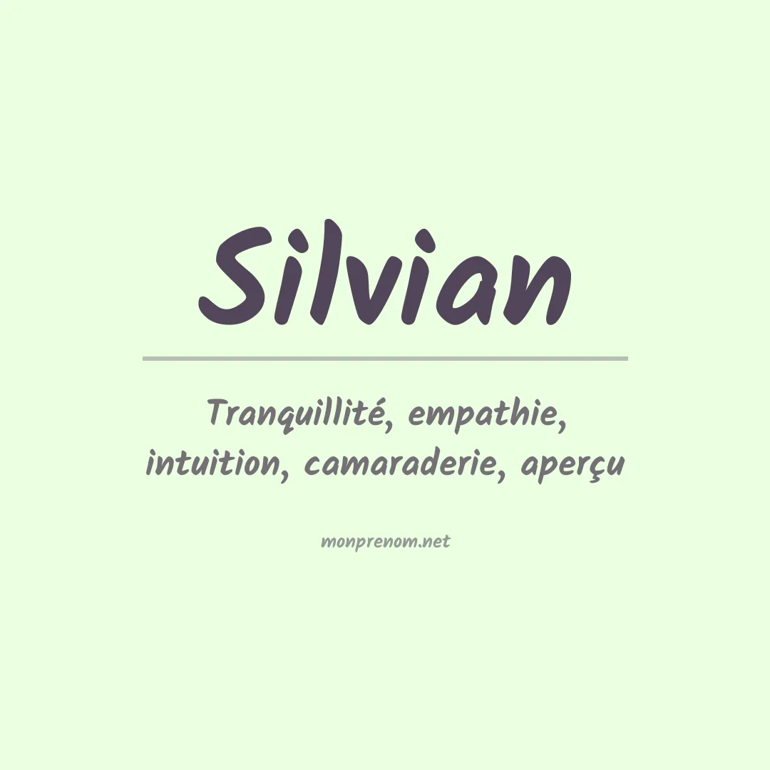 Prénom Silvian