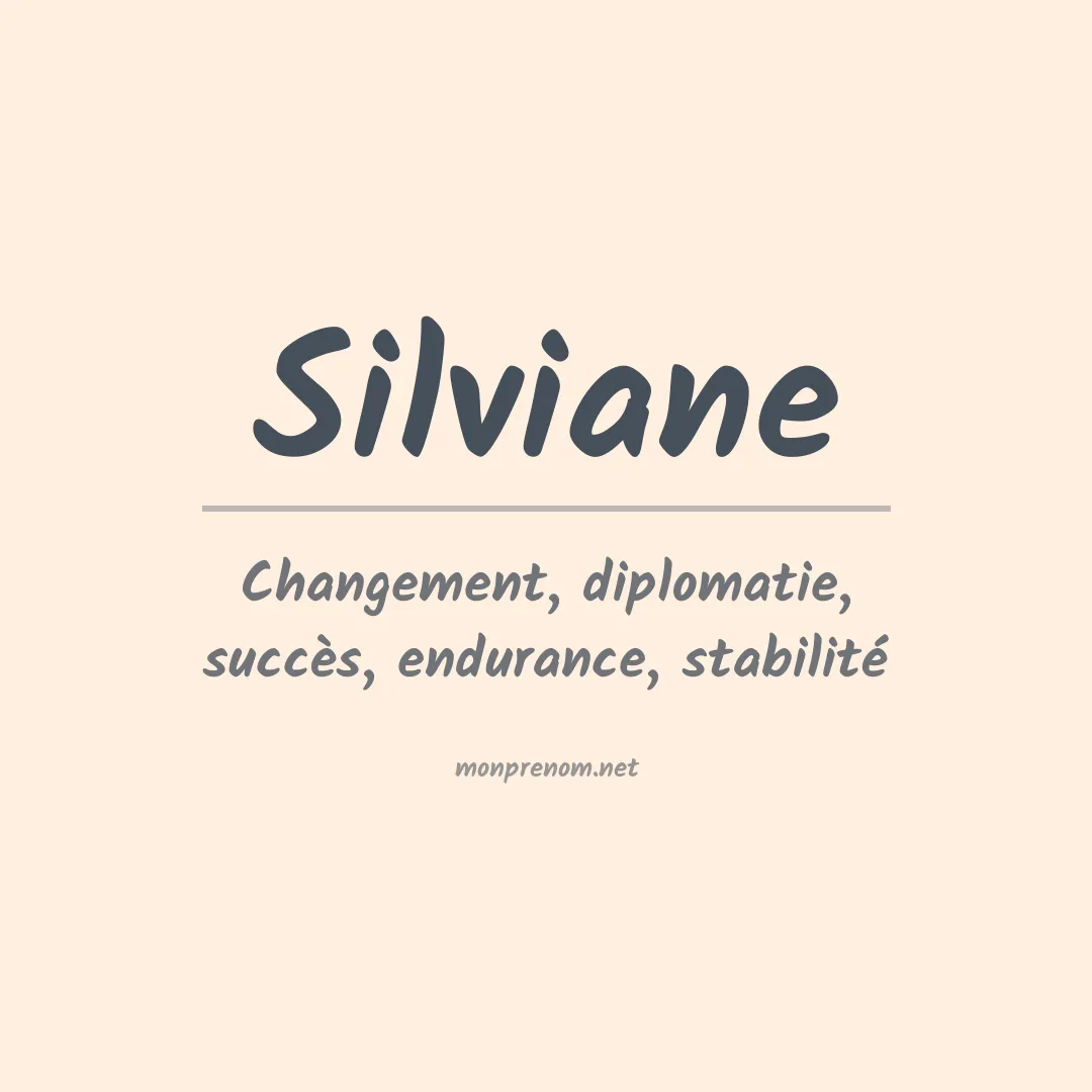 Prénom Silviane