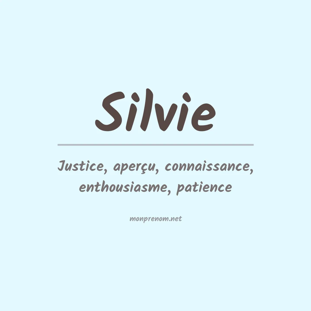 Prénom Silvie