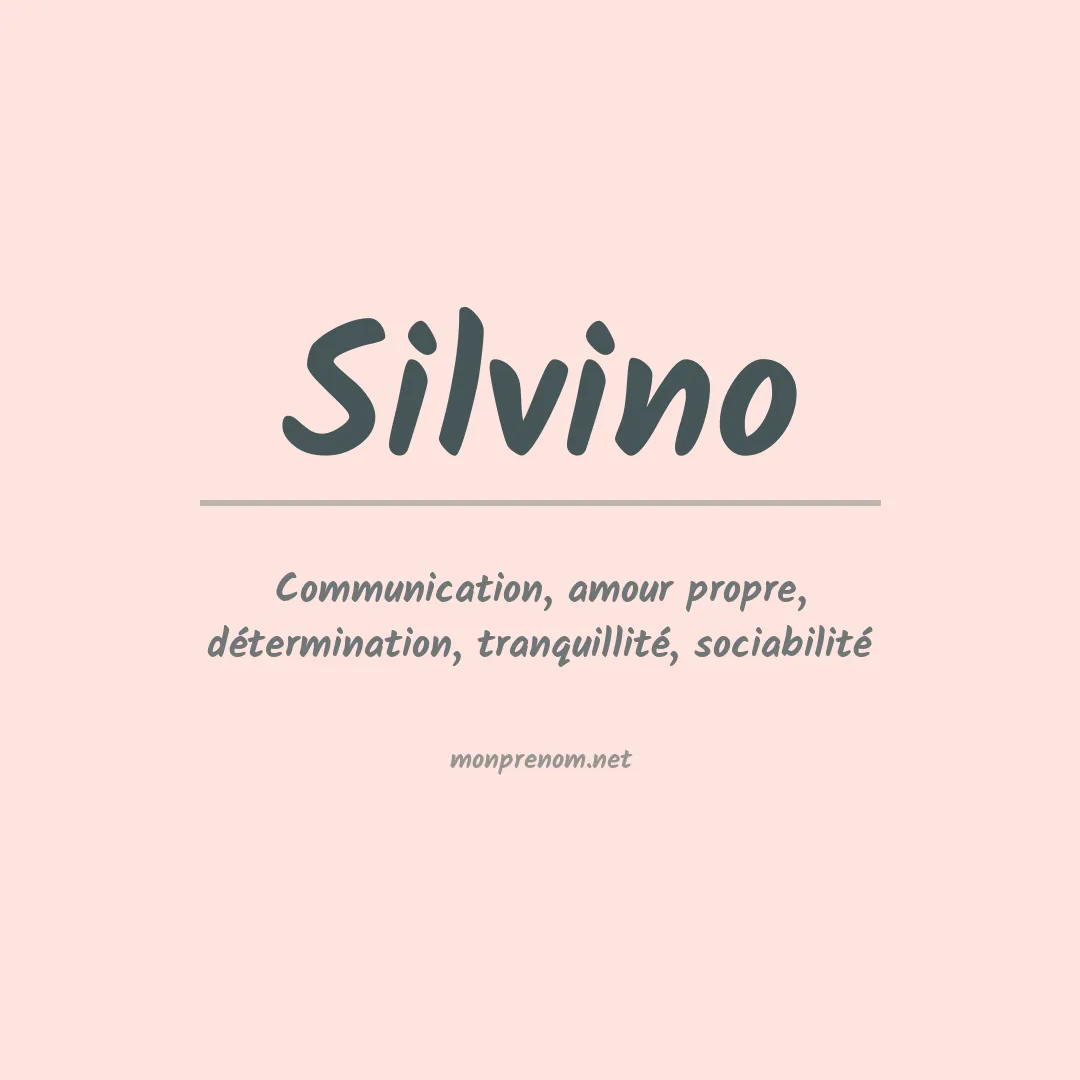 Prénom Silvino