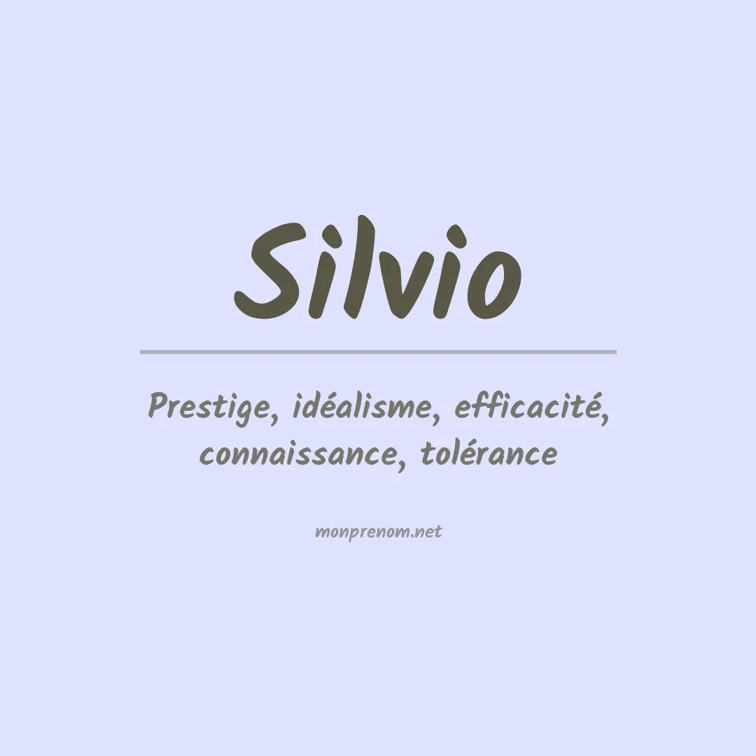 Prénom Silvio