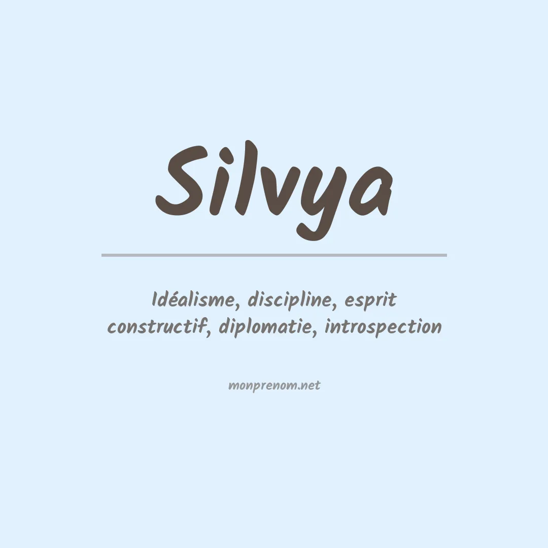 Prénom Silvya
