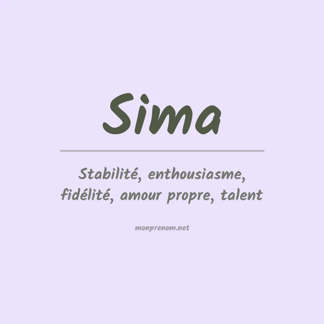 Prénom Sima