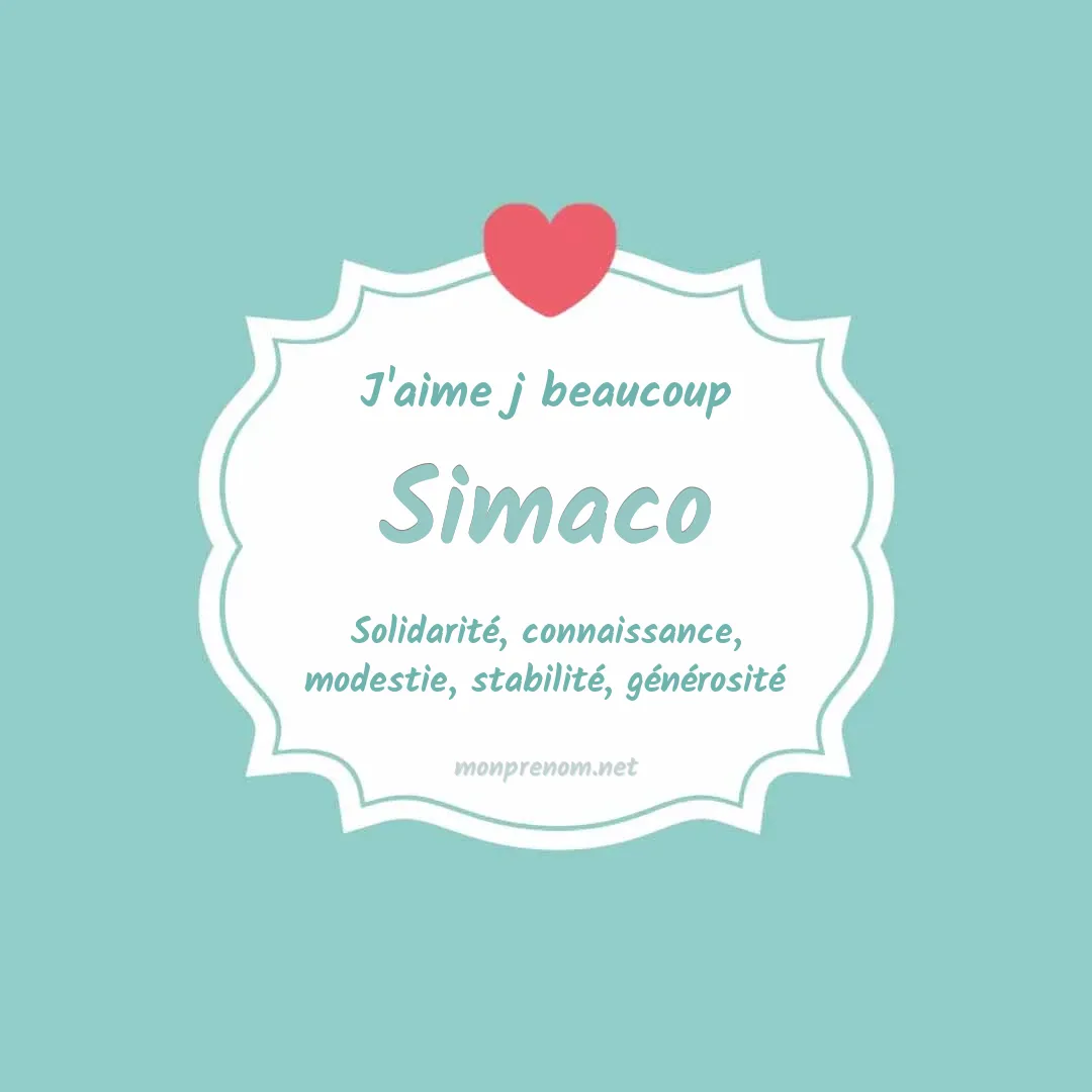J'aime beaucoup Simaco