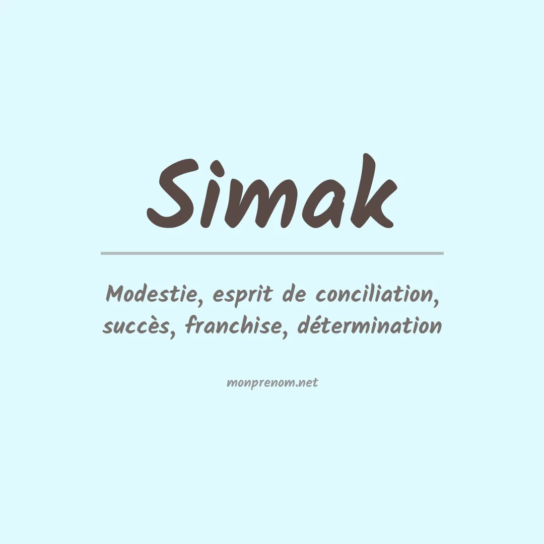 Prénom Simak