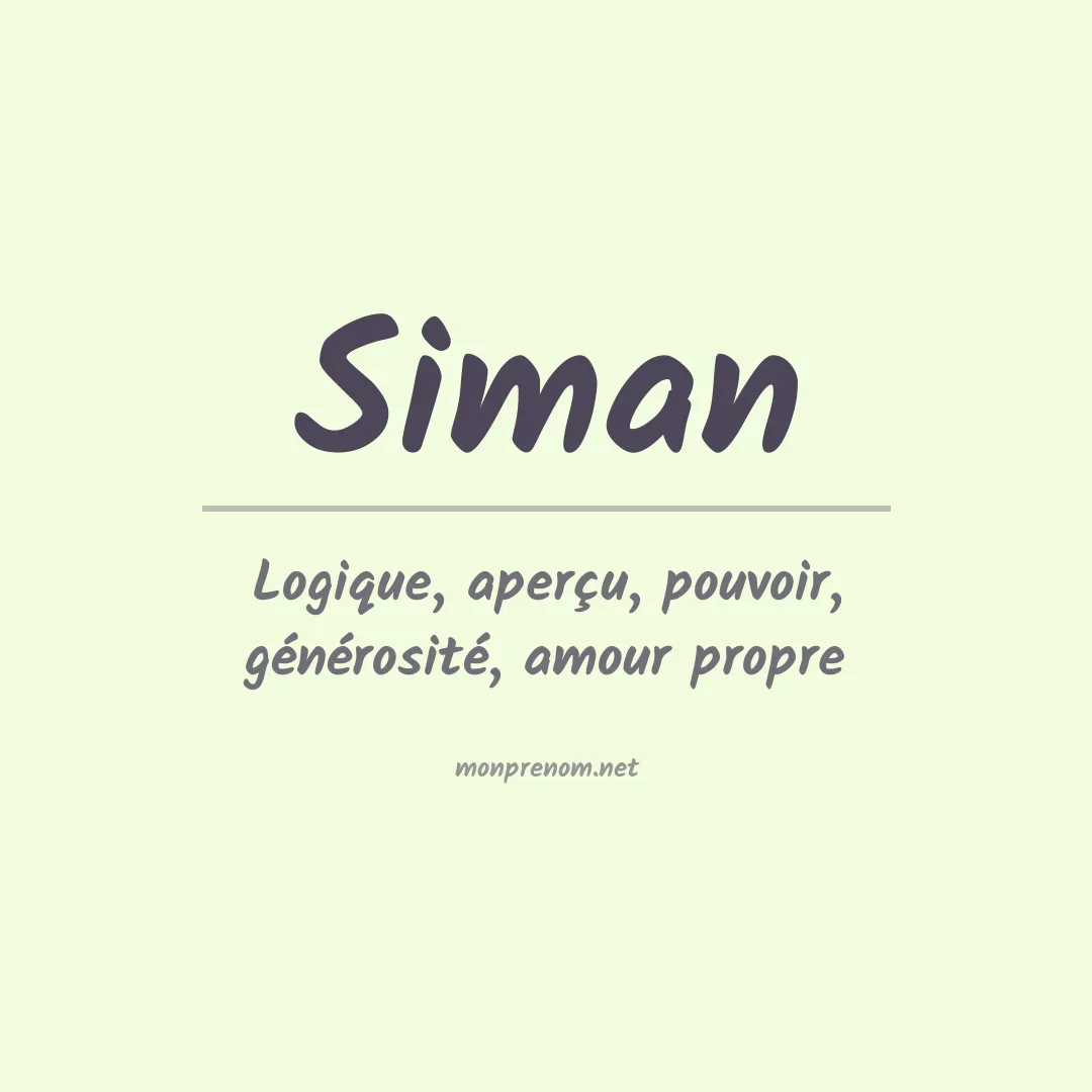 Prénom Siman